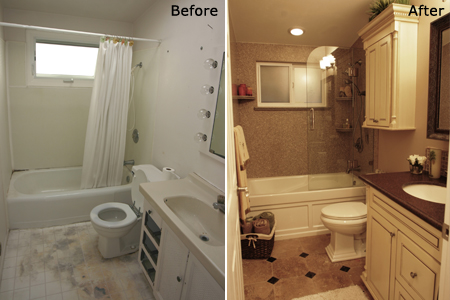 bathroom remodel before and after