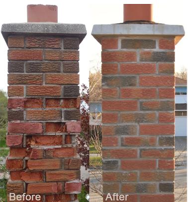 chimney rebuilt